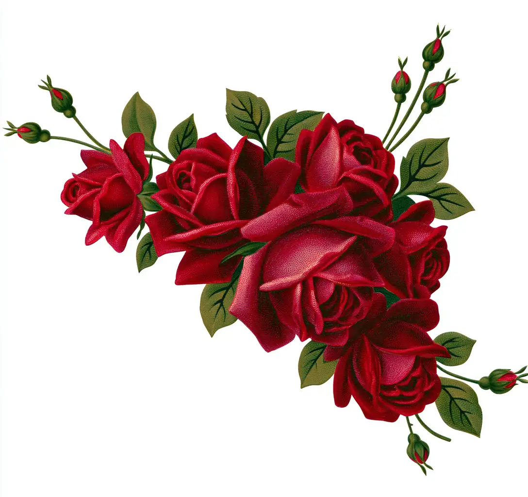 Red Roses Arrangement Illustration
