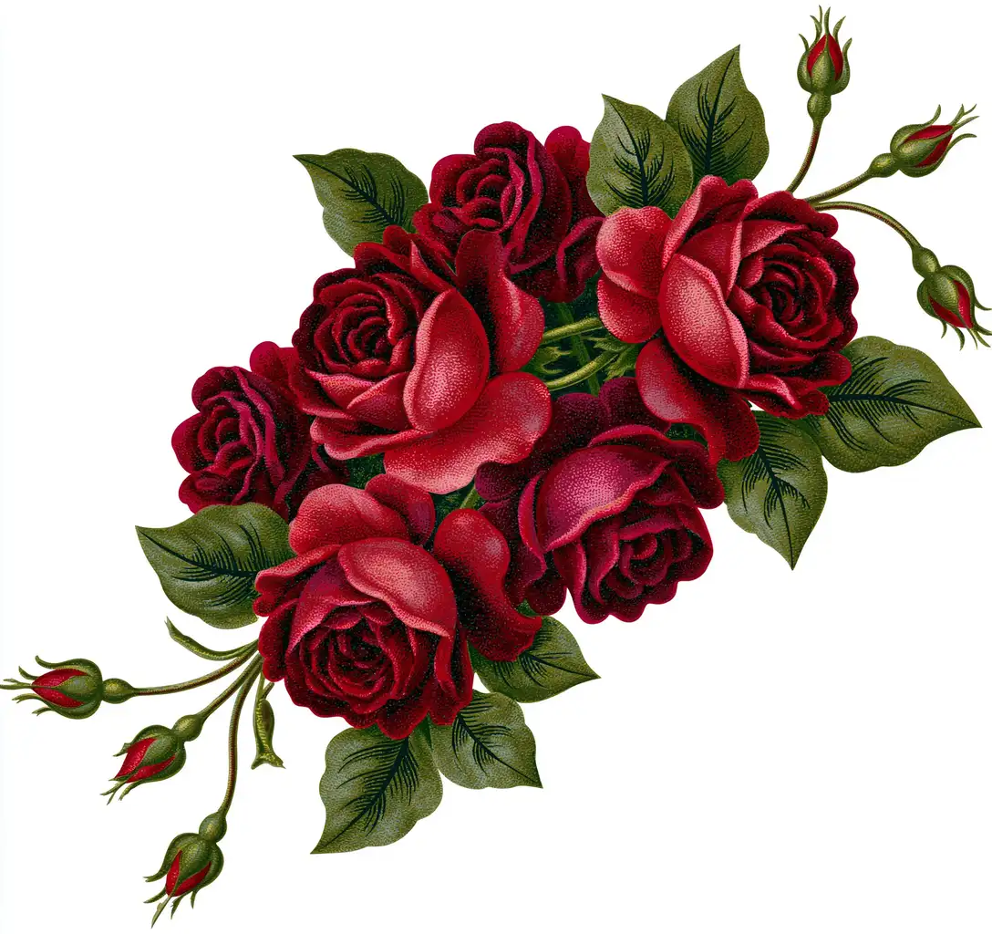 Red Roses Arrangement Illustration